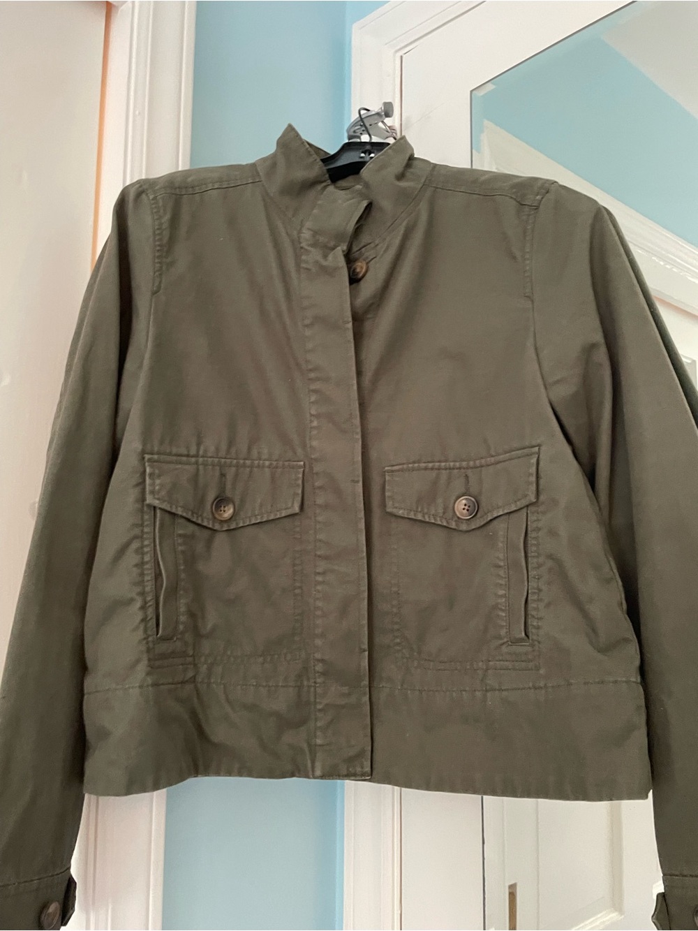 The Gap Army Green lightweight Jacket with Button Flap Pockets